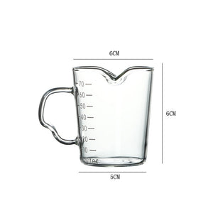 Open image in slideshow, Glass Measuring Cup Heat Resistant 70ml
